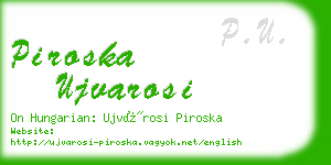 piroska ujvarosi business card